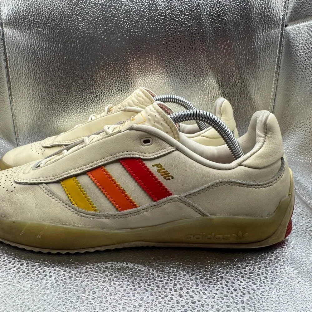 Size 9.5 Adidas‎ Lucas Puig Cream Multi Gradient Mens Leather Skate Shoes GZ2765